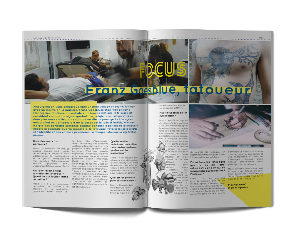double page de magazine