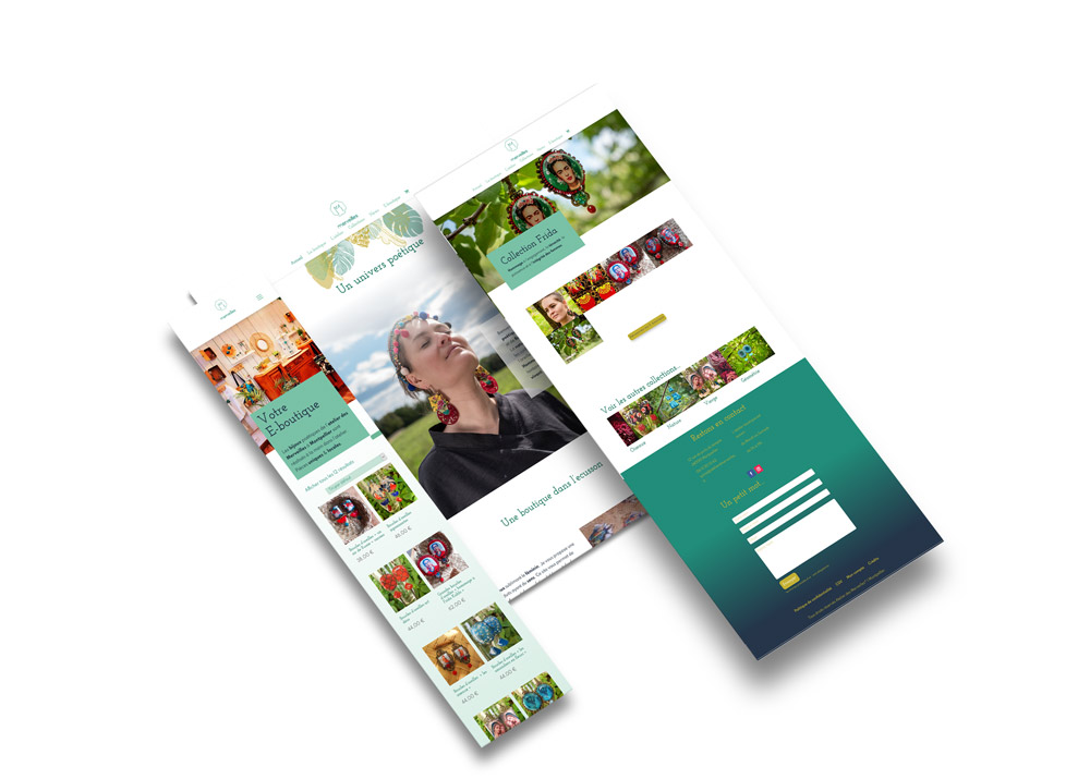 mock-up ecrans responsive du site atelier des merveilles