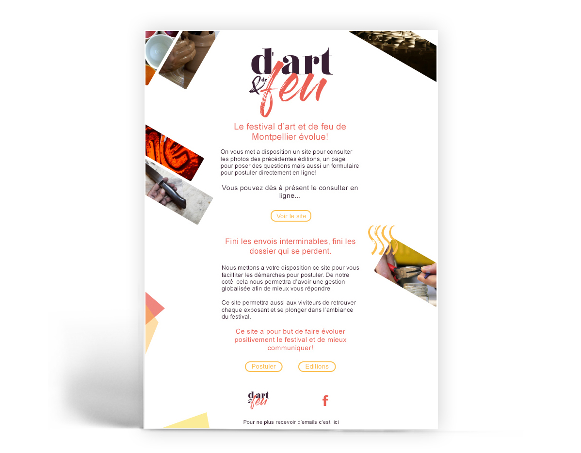 newsletter festival d'art et de feu
